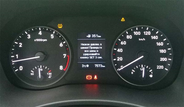 Давление в шинах на Hyundai Creta – как убрать ошибку датчиков и TPMS